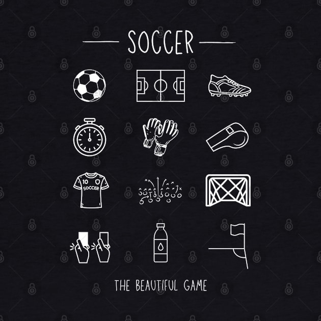 Soccer |  Sports Fan | Beautiful Game | Soccer Iconography by JENXTEES